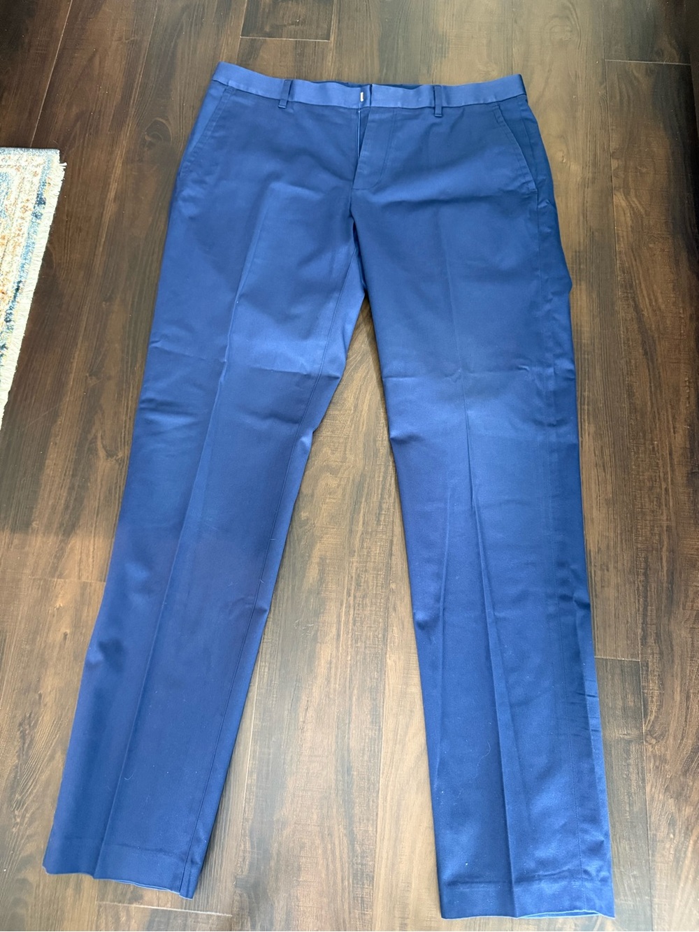 Bonobos Slim Flat-Front Dress Pants - Navy Blue